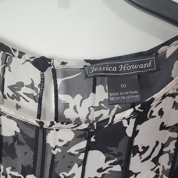 Jessica Howard Womens Floral Print Sleeveless Dress Size 10 - Picture 4 of 14